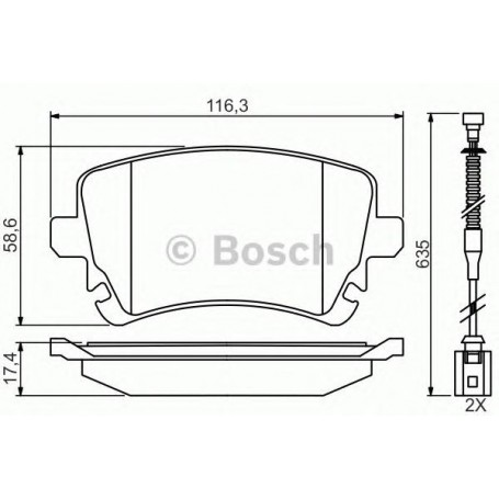 BOSCH brake pads kit code 0986494669