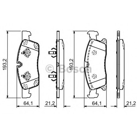 BOSCH brake pads kit code 0986494672