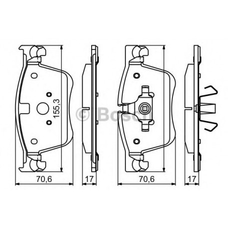 BOSCH Bremsbeläge Kit Code 0986494696