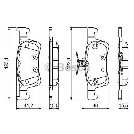 Kit pastiglie freno BOSCH codice 0986494715