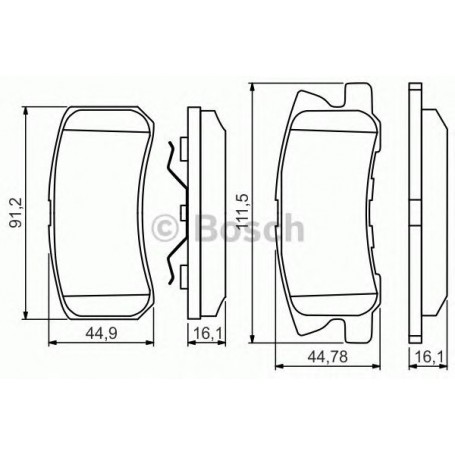 BOSCH brake pads kit code 0986495357