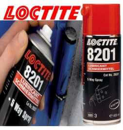 Comprar Lubrificante - Olio multiuso Loctite 8201 Spray 5 usi - Formato 400 ml  tienda online de autopartes al mejor precio
