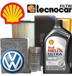 Buy Service Kit 5Lt Shell Helix Ultra AV-L 0W30 + Fitri VW POLO V serie1.2 auto parts shop online at best price