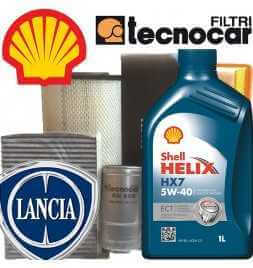 Kit Tagliando 4Lt Shell Helix HX7 ECT 5W40 + Filtri - LANCIA YPSILON I 1.2 16V