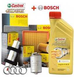 Buy Cutting kit 4 Bosch FILTERS + 5Lt Castrol Professional LongLife III 5W30 oil for Audi A3 1.9 TDI from 1996 to 2003 96 Kw ...