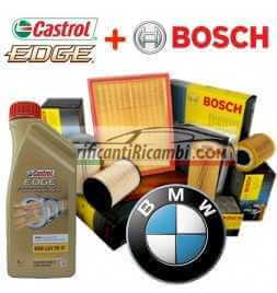 Kit tagliando olio CASTROL EDGE LL04 5W30 6LT+4 FILTRI BOSCH BMW 525D 530D E60